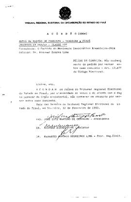 Acórdão - Autos de pedido de Consulta - Processo nº 660 - Classe 7
